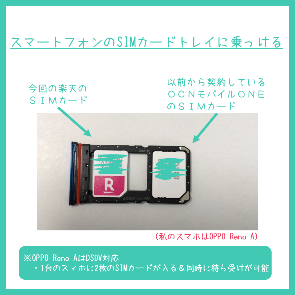楽天とOCNのデュアルSIM