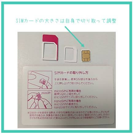 楽天モバイルのSIMカードは全大きさに対応