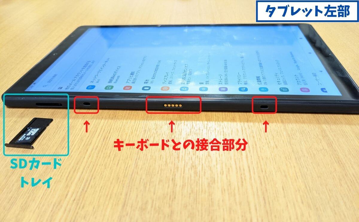 Vankyo MatrixPad P31の側面（左）